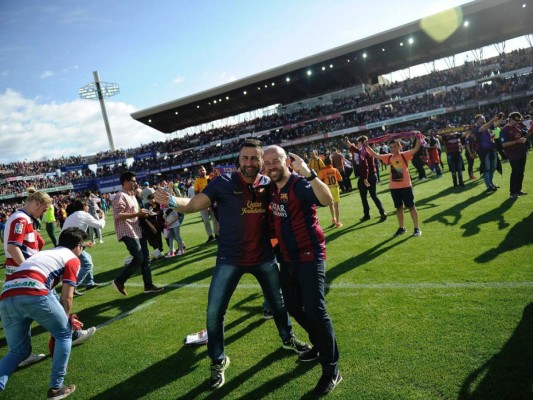 FOTOS: Así celebra el Barcelona su triunfo en la Liga Española