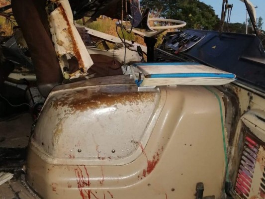 Las fotos del fuerte encontronazo entre bus y volqueta en Choluteca