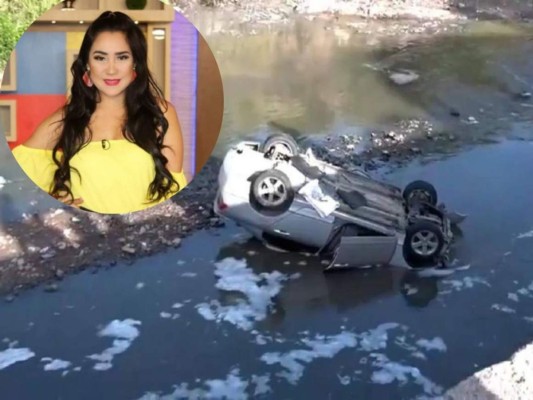 FOTOS: Los daños que sufrió el carro de la presentadora Wendy Membreño