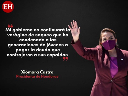 Las frases destacadas de Xiomara Castro en su investidura