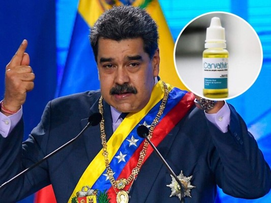 Maduro insistió que el medicamento fue sometido a una serie de rigurosas “pruebas clínicas”, sin dar detalles o mostrar evidencias. Foto: AP/Twitter