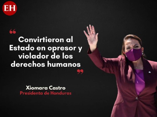 Las frases destacadas de Xiomara Castro en su investidura