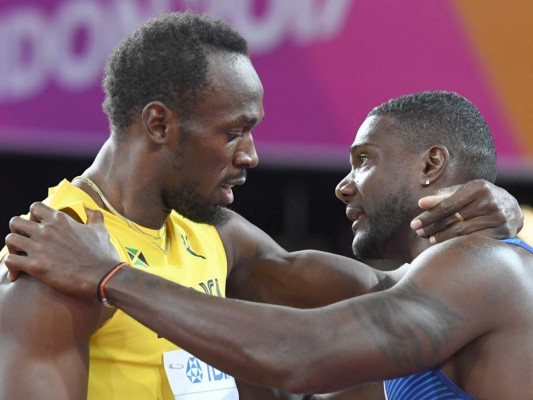 La foto de Justin Gatlin y Usain Bolt que dio la vuelta al mundo &nbsp;&nbsp;