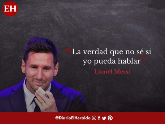 Las difíciles y tristes frases que pronunció Messi tras su salida del Barcelona