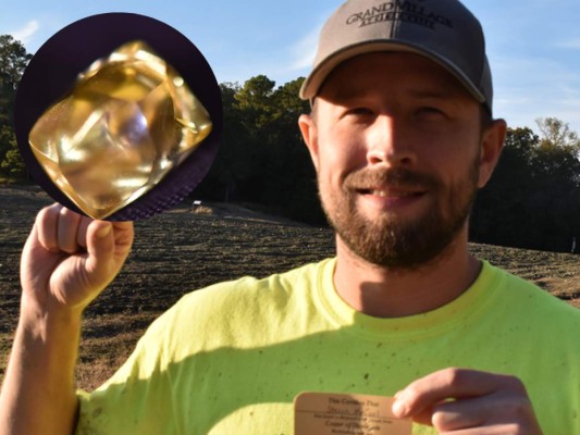 Hombre sale a buscar rocas y halla diamante de 4.4 quilates en EEUU