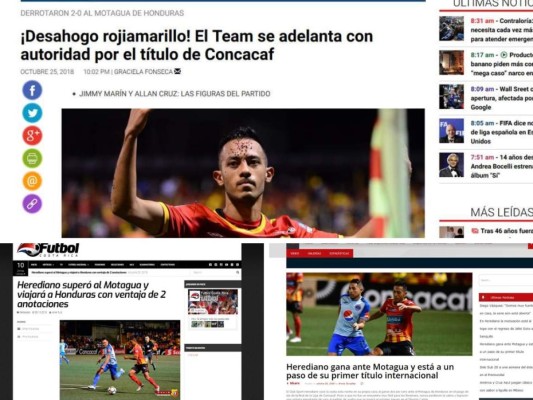 Esto dijo la prensa de Costa Rica tras la derrota de Motagua ante Herediano