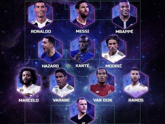 Real Madrid y Barcelona encabezan la lista de los jugadores en el once ideal de la UEFA. Foto: Cortesía UEFA
