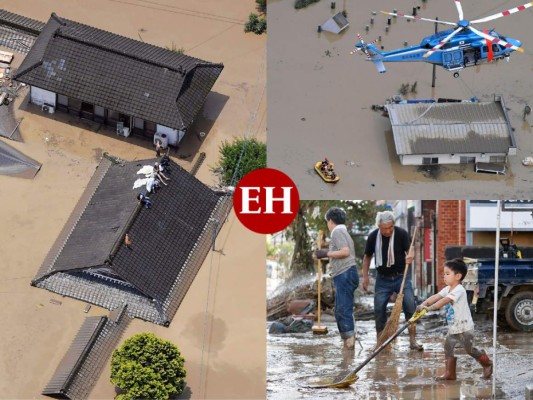 FOTOS: Muertos, desaparecidos y evacuaciones por inundaciones al sur de Japón