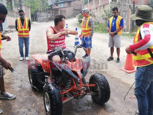FOTOS: Colonias del sur de la capital adoptan medidas de bioseguridad contra el Covid-19