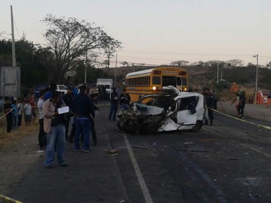 Nueve muertos en cinco aparatosos accidentes viales en Honduras