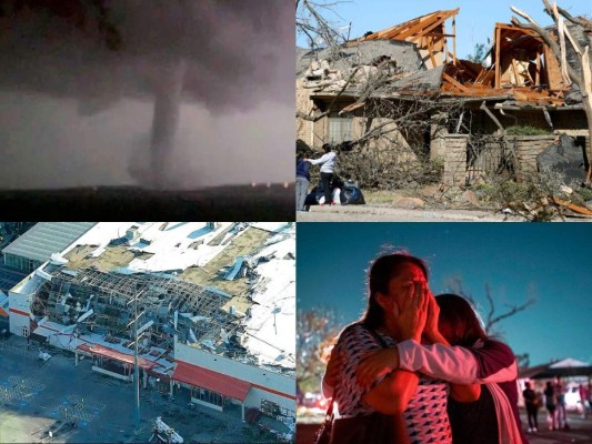 FOTOS: Pánico y destrucción genera potente tornado en Dallas, Texas