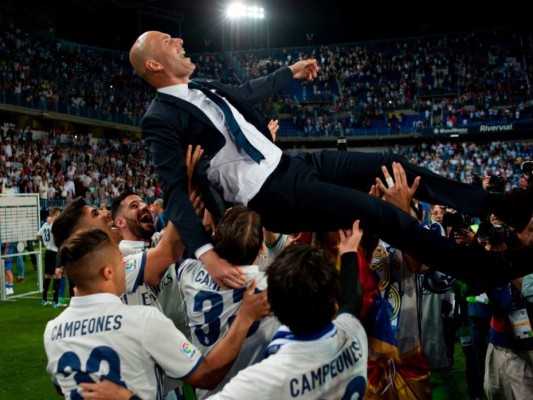 La reacción de Zidane tras coronarse campeón de Liga con Real Madrid: 'Es mi día más feliz profesionalmente'