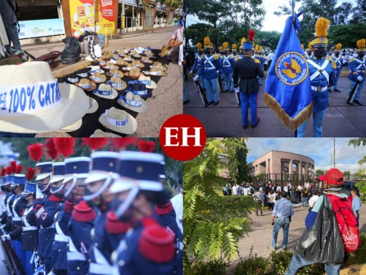 Con mascarillas y en plena pandemia, así se vive el Bicentenario de Honduras