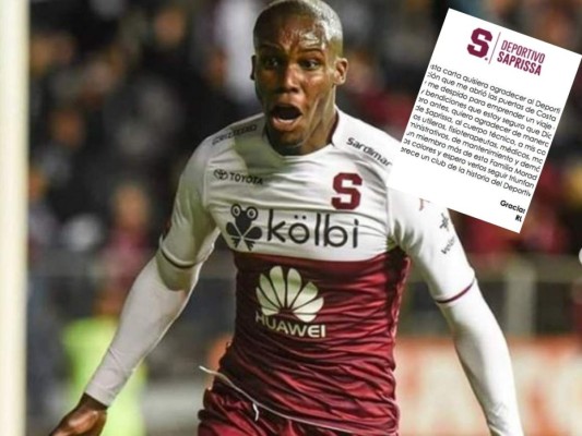 La sentida carta de Rubilio al Saprissa: 'Hoy me despido para emprender un viaje'