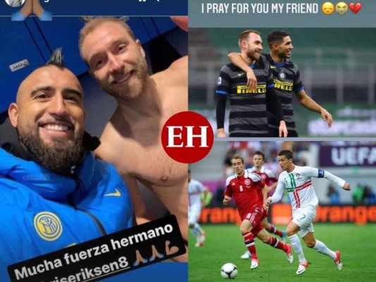 El mundo del fútbol se solidariza con Christian Eriksen