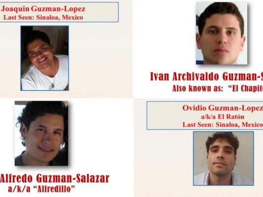 EEUU publicó póster de recompensa por “Los Chapitos”, hijos de Joaquín Guzmán Loera (Foto: Homeland Security Investigations)