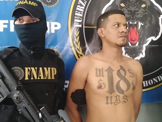 Capturan al 'Rebelde HGS', jefe de la pandilla Barrio 18 en SPS