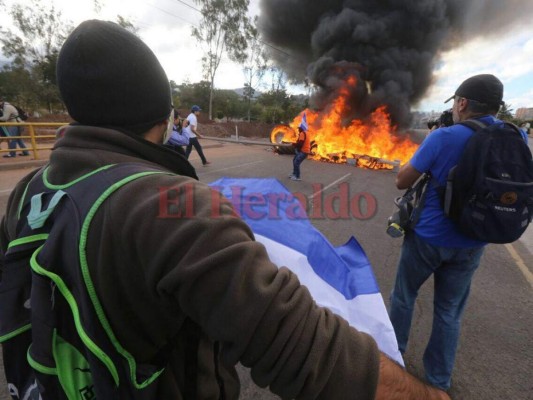 Alianza de Oposición realiza tomas en la capital durante investidura de Juan Orlando Hernández