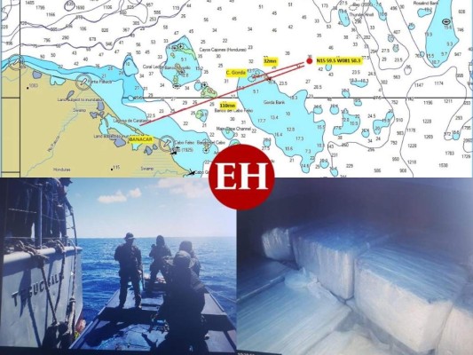 Interceptan embarcación con supuestos fardos de droga en Gracias a Dios