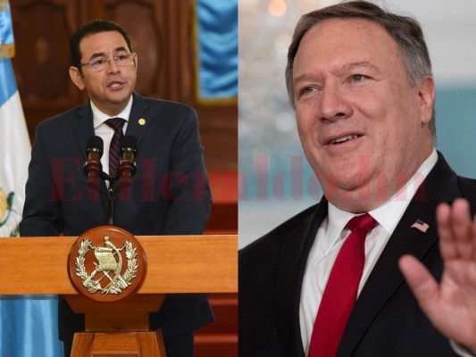Mike Pompeo y Jimmy Morales hablaron sobre la Cicig este jueves