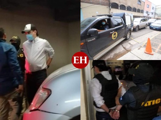 Esposado y con chaleco, así fue trasladado Marco Bográn tras ser capturado (FOTOS)