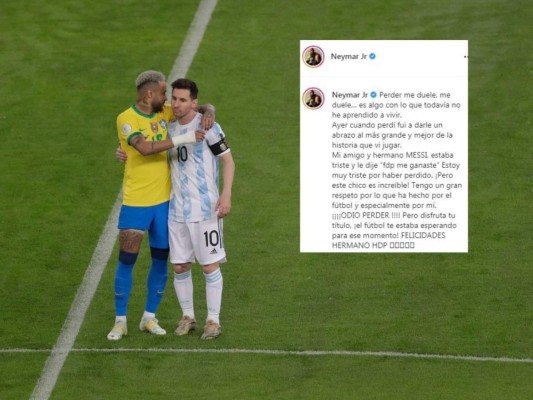 'Odio perder, pero disfruta del título', le dice Neymar a Messi&nbsp;&nbsp;