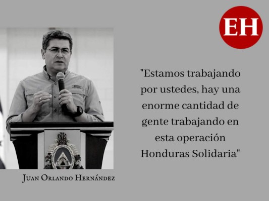 Las frases de JOH para garantizar entrega de sacos solidarios