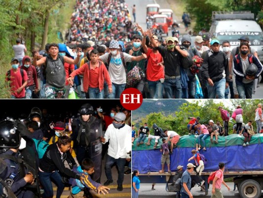 Las 20 fotos más impactantes de la caravana migrante