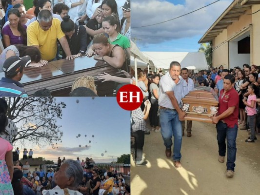 FOTOS: Doloroso sepelio de familia que murió en tragedia en la CA-5