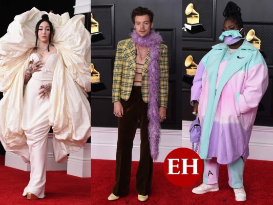 Flores, plumas y esqueletos: los peor vestidos de los Grammy 2021