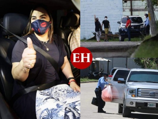 Sonriente y en compañía de Pepe Lobo: Así fue la salida de Rosa Elena de prisión