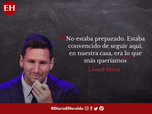 Las difíciles y tristes frases que pronunció Messi tras su salida del Barcelona