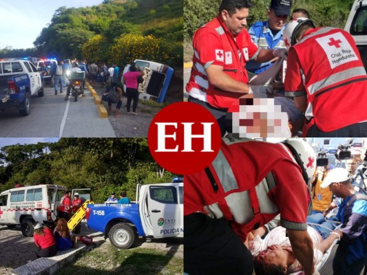 Las imágenes que dejó el accidente en el km 41 de la carretera al sur