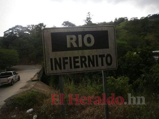 Una vez cruzando el río El Infiernito en El Paraíso, Copán, se entra a territorio de peligro. Foto: El Heraldo