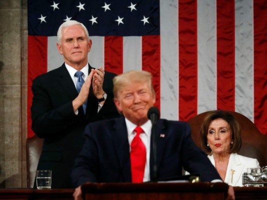 Sin mencionar el juicio político, Trump brindó discurso del Estado de la Unión 2020