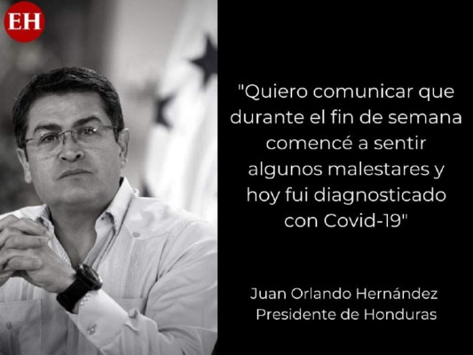 'Confío en Dios': las frases de JOH al confirmar que tiene covid-19