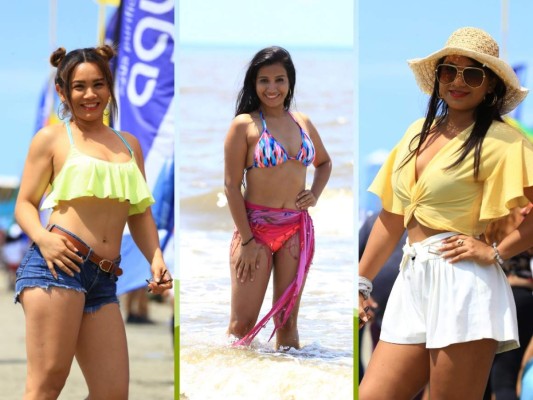 Bellas hondureñas cierran con broche de oro Semana Santa en las playas del norte