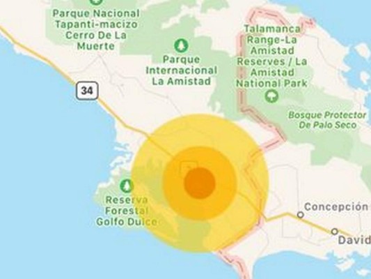 Sismo de 5.7 grados estremece el sur de Costa Rica