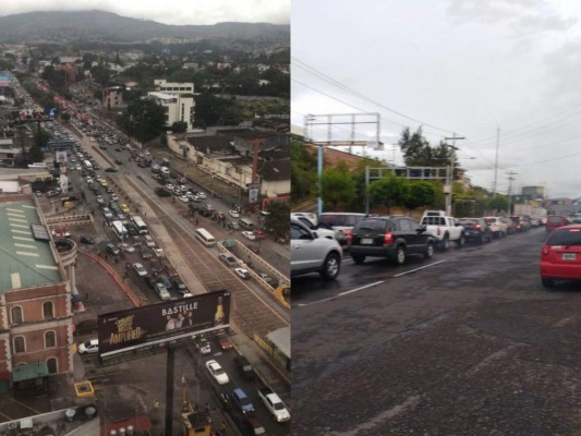 ¿En qué zonas de la capital de Honduras hay congestionamiento vial?