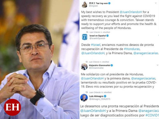 Presidente Hernández y primera dama reciben mensajes de solidaridad internacional