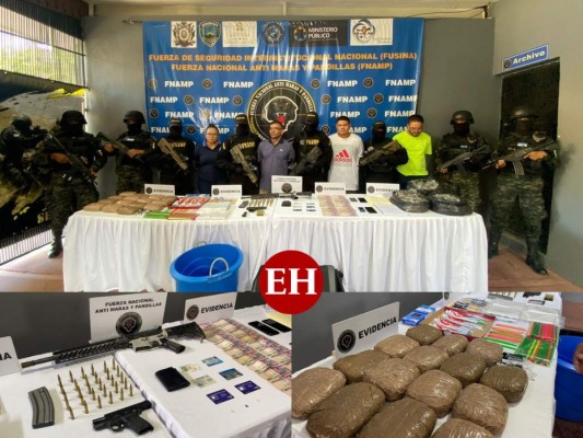 Drogas ocultas, armas y dinero: decomisos a mareros y pandilleros del Valle de Sula (FOTOS)
