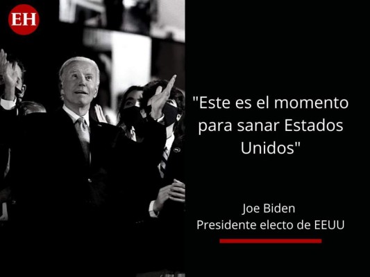 Las frases del primer discurso de Joe Biden, presidente electo de EEUU