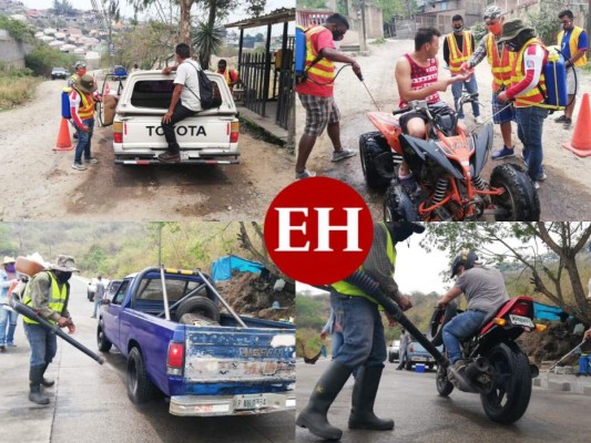 FOTOS: Colonias del sur de la capital adoptan medidas de bioseguridad contra el Covid-19