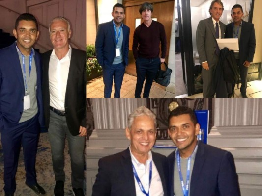 Entrenador hondureño Amado Guevara se roza con Löw, Deschamps y otros grandes técnicos