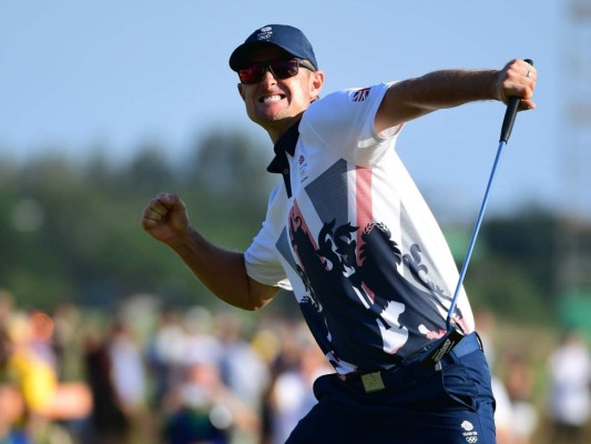 El británico Justin Rose, primer campeón olímpico de golf en 112 años en Rio-2016