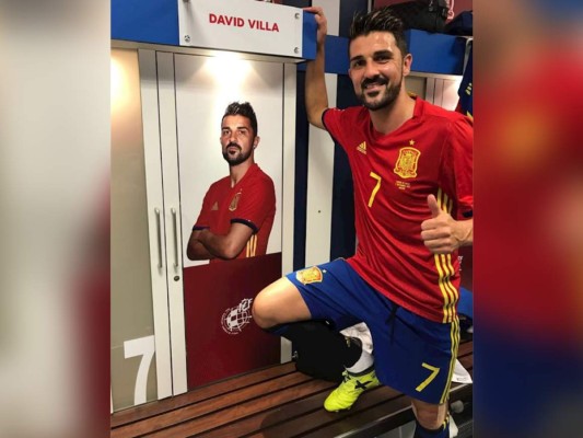 David Villa sufrió una elongación en el entrenamiento