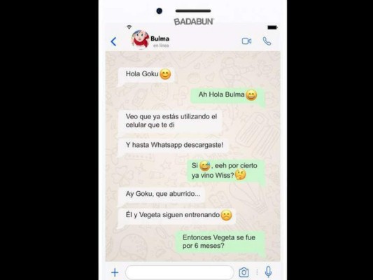 WhatsApp: Se vuelve viral conversación entre Gokú y Bulma