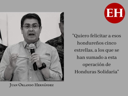 Las frases de JOH para garantizar entrega de sacos solidarios