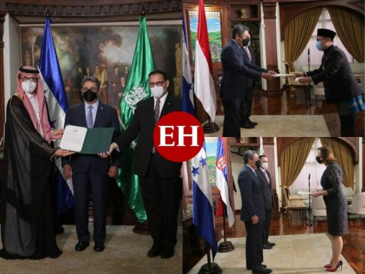 Nuevos embajadores presentaron cartas credenciales ante el presidente Hernández