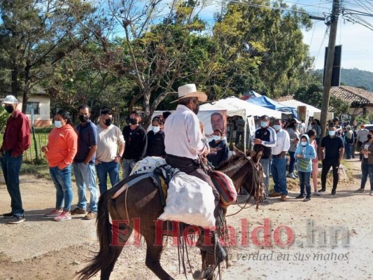 En vehículo, mototaxi o caballo: Así llegó a votar la gente en Santa Ana, Ojojona y Sabanagrande
